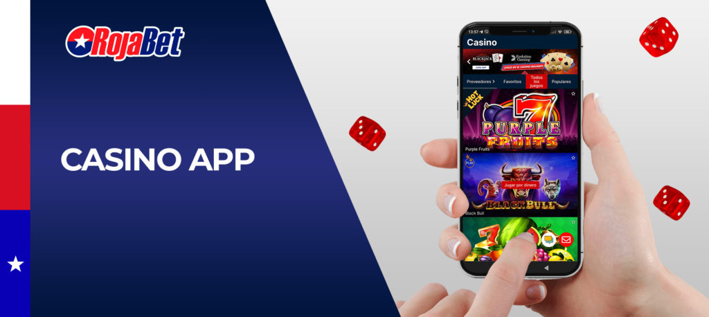 Todos los juegos de casino en la aplicación móvil de RojaBet