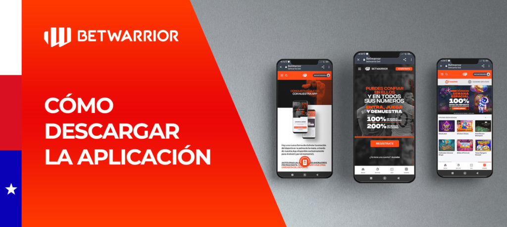 Cómo instalar la aplicación Betwarrior  Chile en su teléfono móvil 