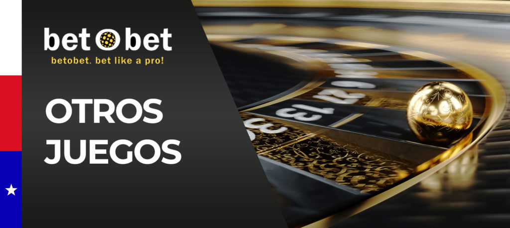 Casino y otros juegos de azar en la aplicación móvil de Bet o bet Chile