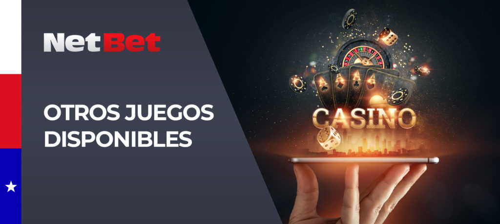 Casino y otros juegos de azar en la aplicación móvil de Netbet