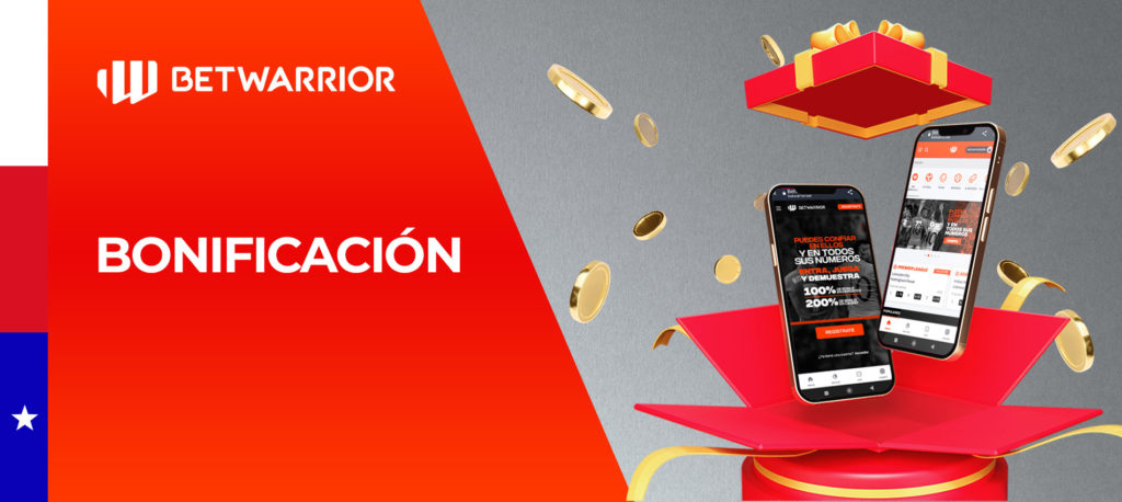 Todas las promociones y bonos en la aplicación móvil de Betwarrior Chile