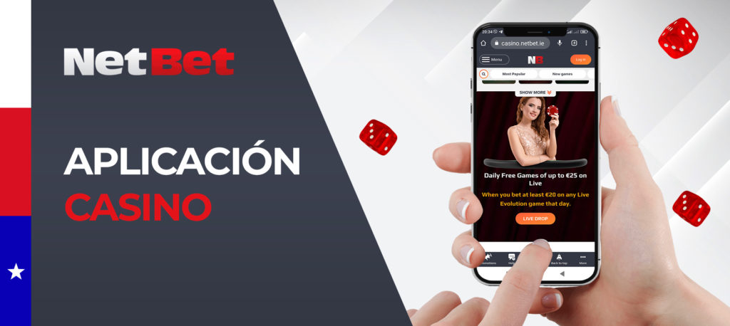 Todos los juegos de casino en la aplicación móvil de Netbet Chile