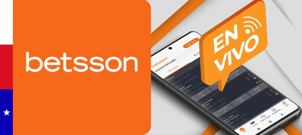 Apostar en transmisiones de partidos online en la app móvil de Betsson en Chile