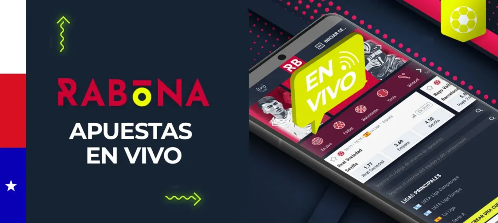 Transmisión de partidos online en la casa de apuestas Rabona en Chile