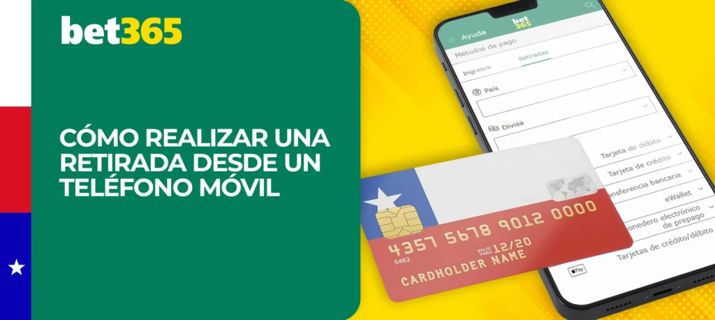 Instrucciones para retirar dinero a través de la aplicación móvil de Bet365