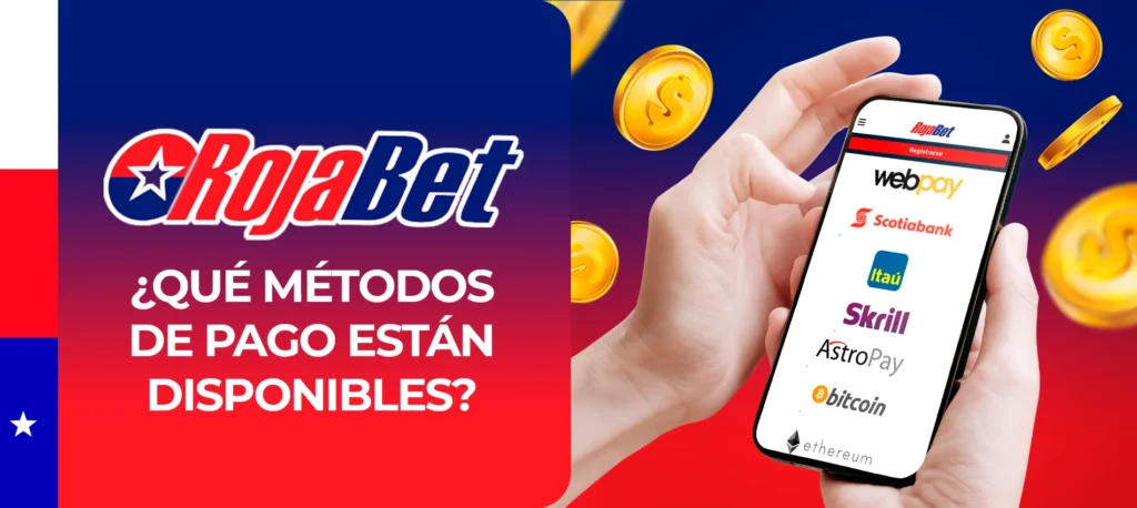 Resumen de los métodos de depósito disponibles en Rojabet Chile