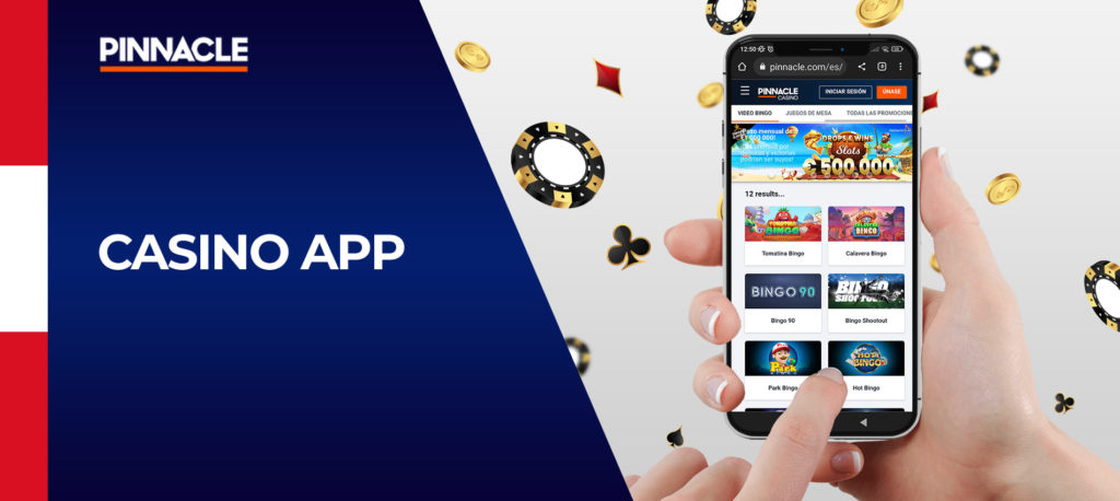 Todos los juegos de casino en la aplicación móvil de Pinnacle