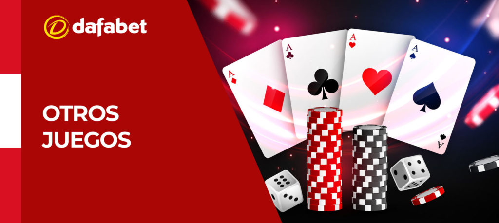Casino y otros juegos de azar en la aplicación móvil de Dafabet
