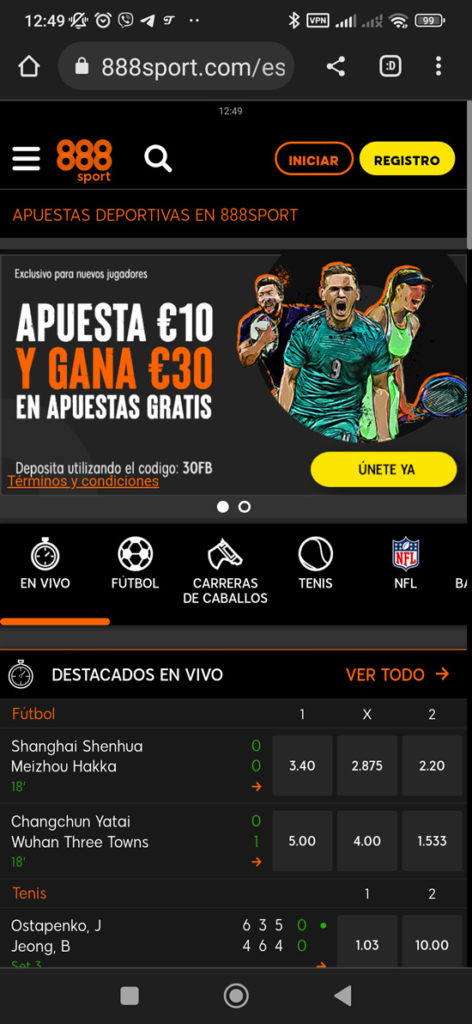 Cómo registrarse en el sitio de apuestas  888sport Perú