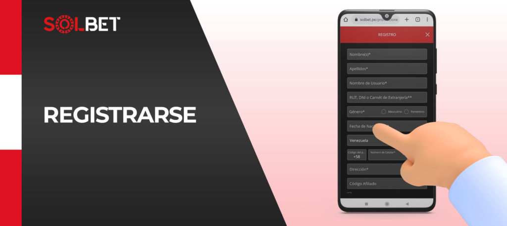 Cómo registrarse en la aplicación móvil de Solbet en Android