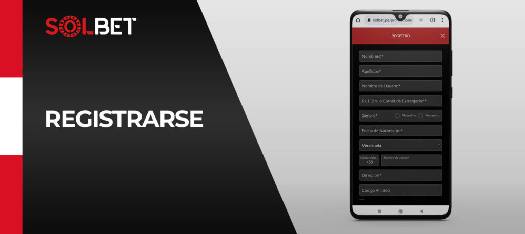 Cómo registrarse en el sitio de apuestas Solbet Peru