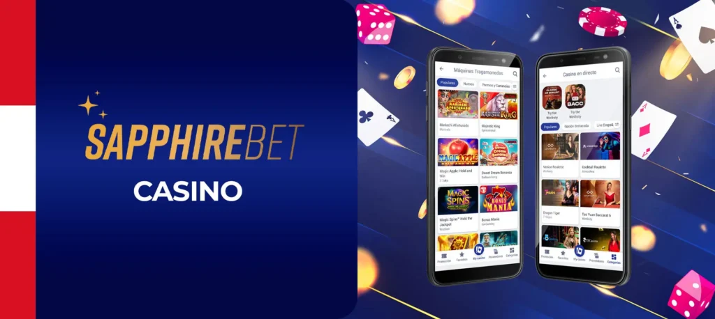 SapphireBet juegos de casino aplicación móvil revisión en Perú
