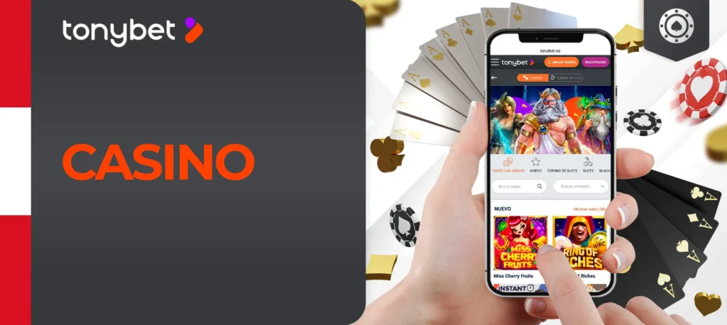 Juegos de casino en línea ofrecidos por la aplicación móvil TonyBet