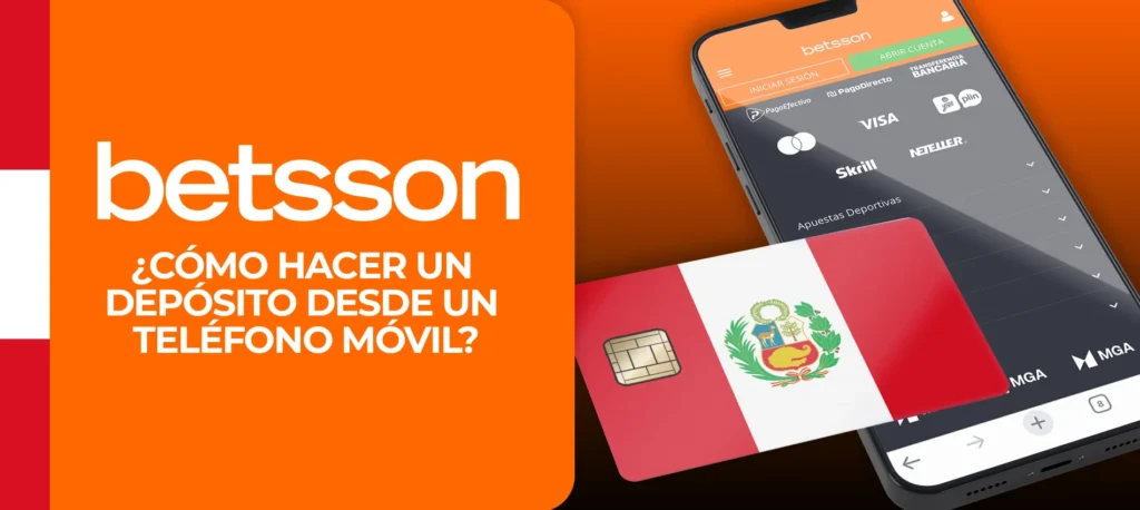 Instrucciones para depositar a través de la aplicación móvil de Betsson