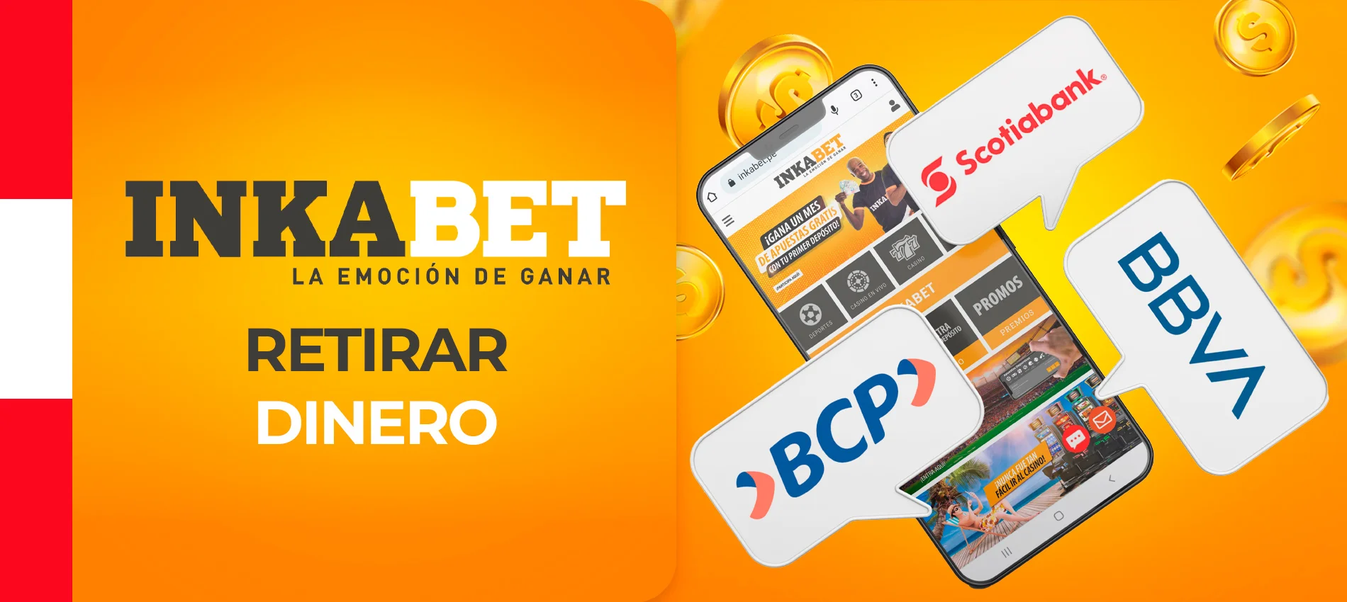 Todas las formas disponibles para retirar dinero a Inkabet Peru