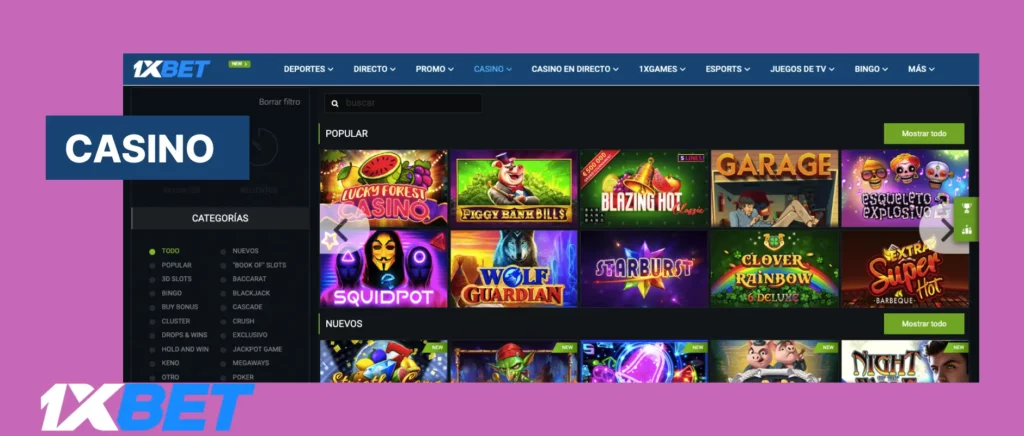 1xBet ofrece una experiencia de casino virtual con todos los tipos de juegos posibles y unos 300 tipos de tragaperras