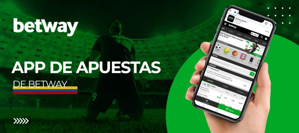 Aplicación móvil de Betway para apuestas deportivas en Colombia