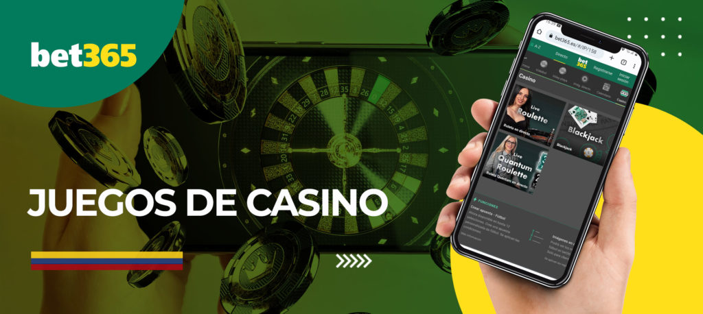 Todos los juegos de casino en la aplicación móvil de Bet365 en Colombia