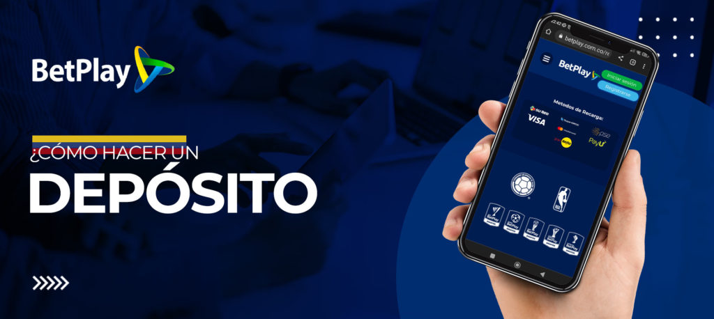 depósito fácil en el menú de opciones para sus apuestas