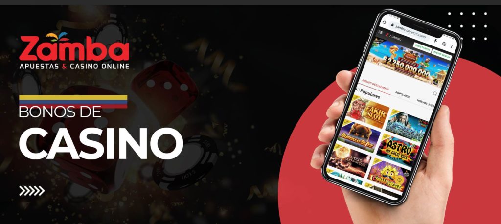 Bono de casino en la aplicación móvil Zamba en android