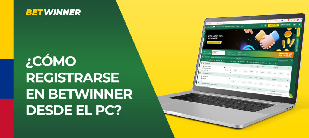 Instrucciones paso a paso sobre cómo registrarse en el sitio web de Betwinner en Colombia utilizando un ordenador