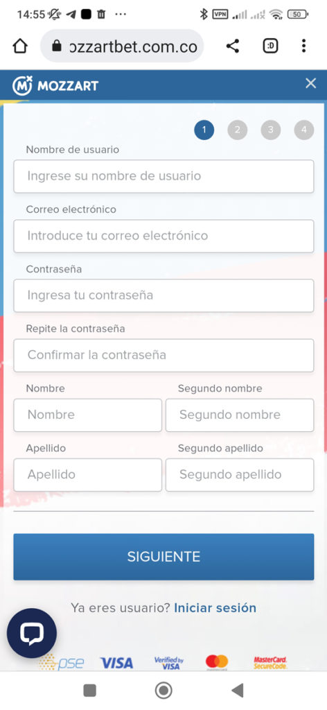 Todas las formas de registrarse en la web de la casa de apuestas MozzartBet