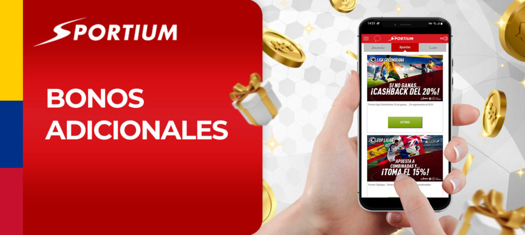 Lista completa de bonificaciones en Sportium Colombia