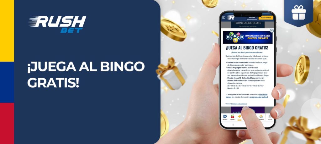 ¿Cómo puedo jugar al bingo gratis en Rushbet?