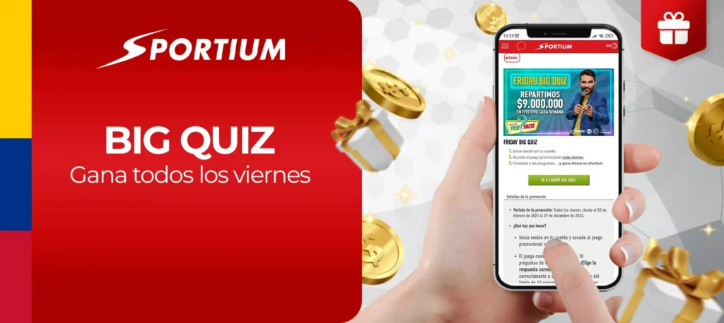 Cómo conseguir el bono Big Quiz en Sportium en Colombia
